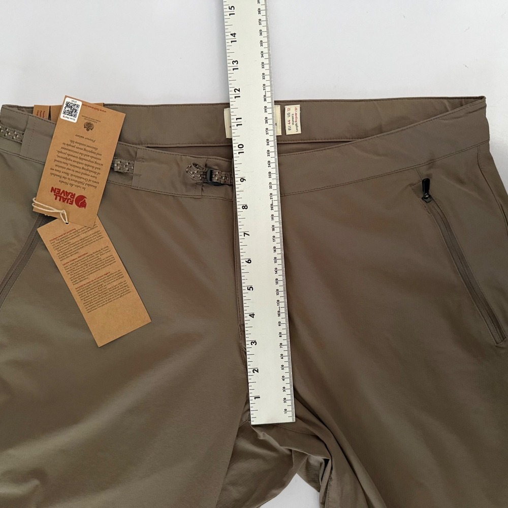 Fjallraven High Coast Trail Trousers W Tan Khaki Hiking Pants 87091 Womens 12/32 - Picture 16 of 16